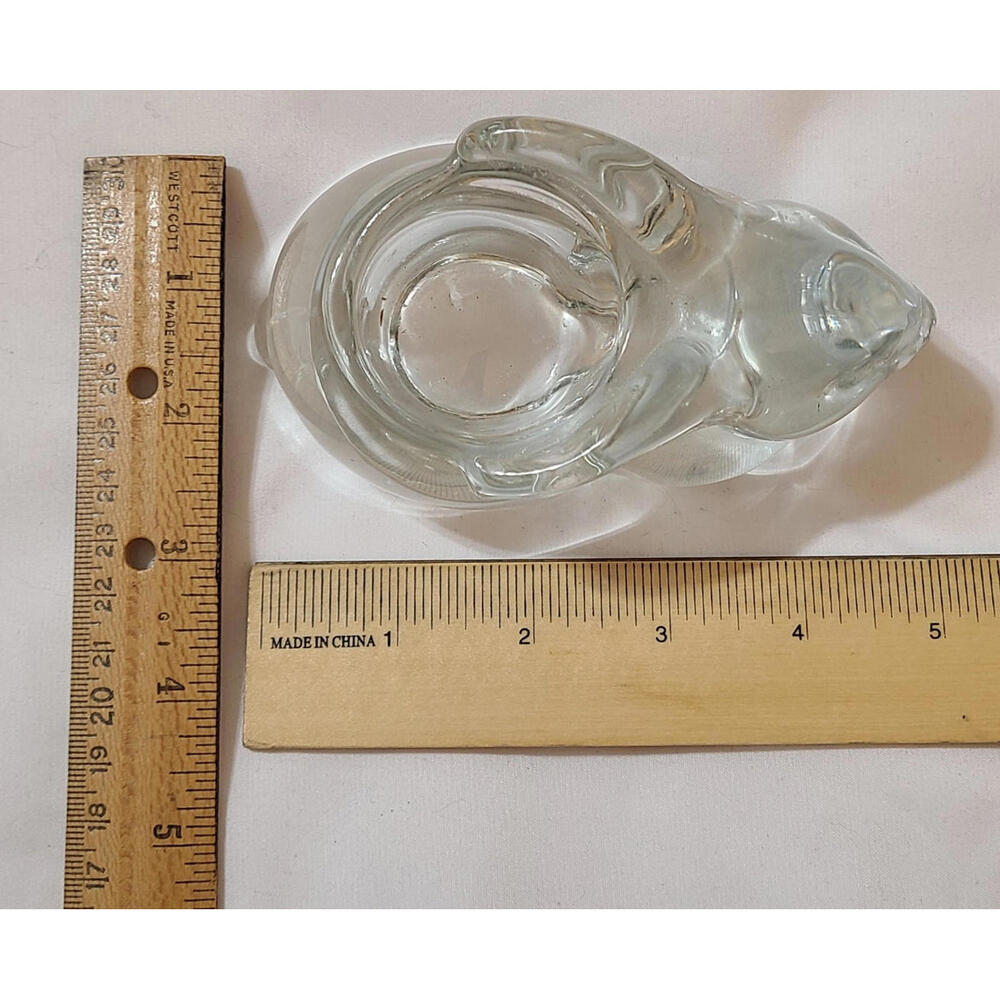 2pk Glass Bunny Rabbit Votive Candle Holder Paperweight Animals Clear - Picture 8 of 8